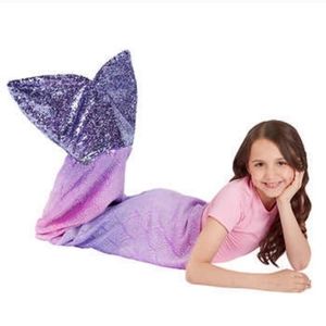 Ombre Mermaid Tail Blanket Sequined sparkly